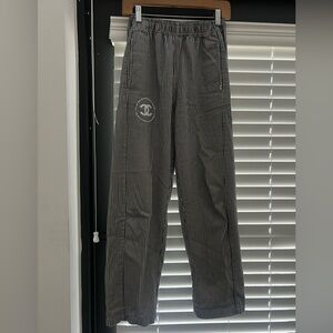 Cotton Striped Gray Pants
